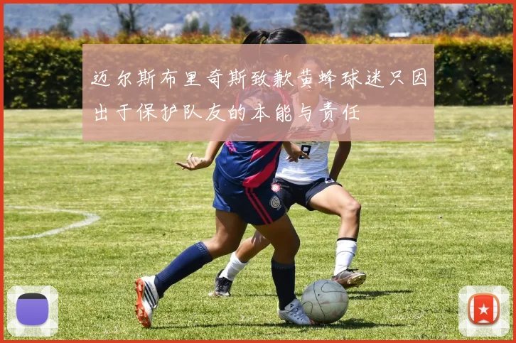 迈尔斯布里奇斯致歉黄蜂球迷只因出于保护队友的本能与责任
